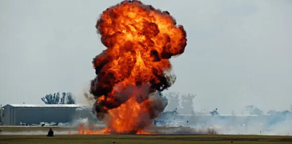 Explosion at airport