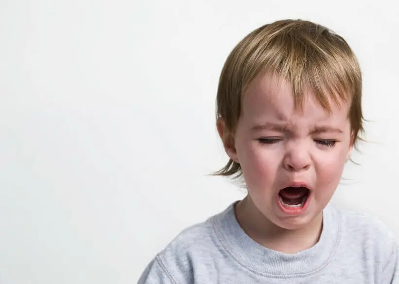 Austin Daycare Sued After Baby Suffers Severe Burns on Hands 1 Screaming Toddler on white background