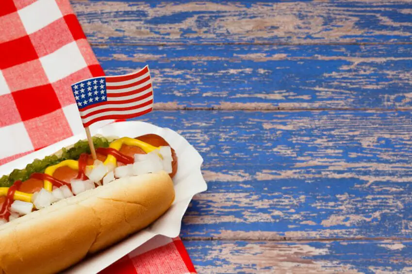 Blog 4 Ketchup, mustard and relish on a hot dog