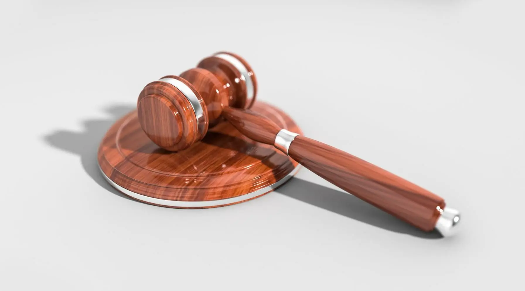 Wooden gavel and block