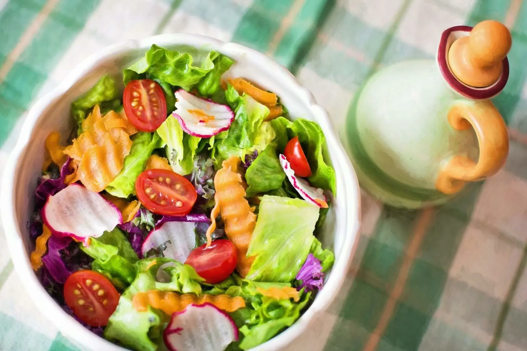 Blog 1 Salad on table