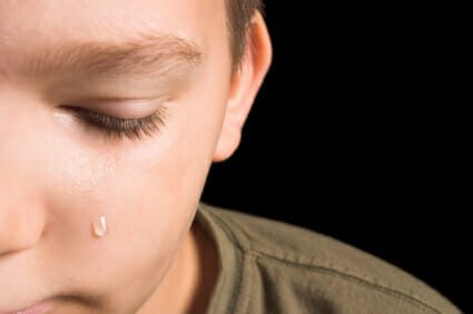 Close-up of child crying