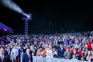 Thomas J. henry Austin Elevates Crowd Shot