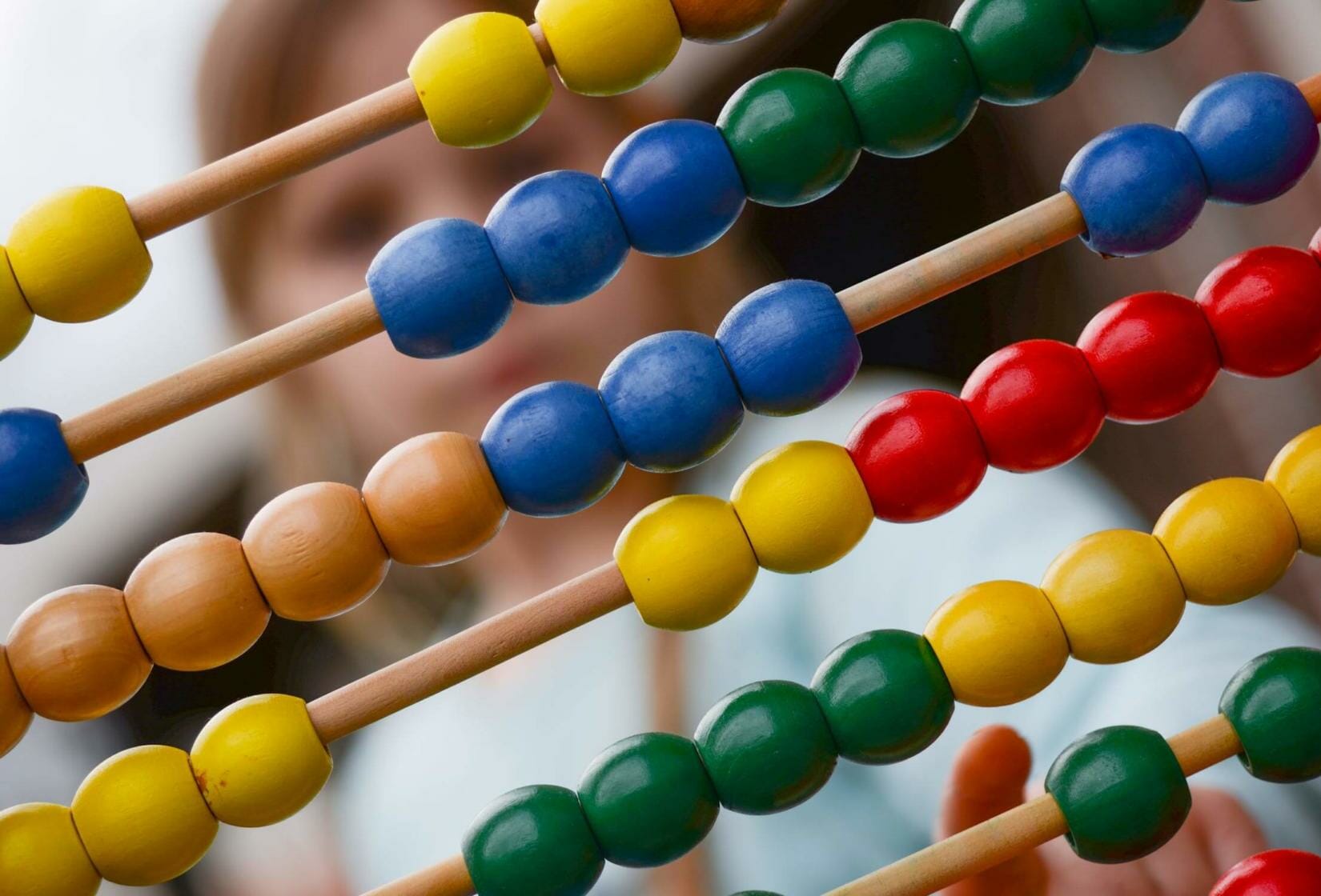 Close-up of Abacus for math